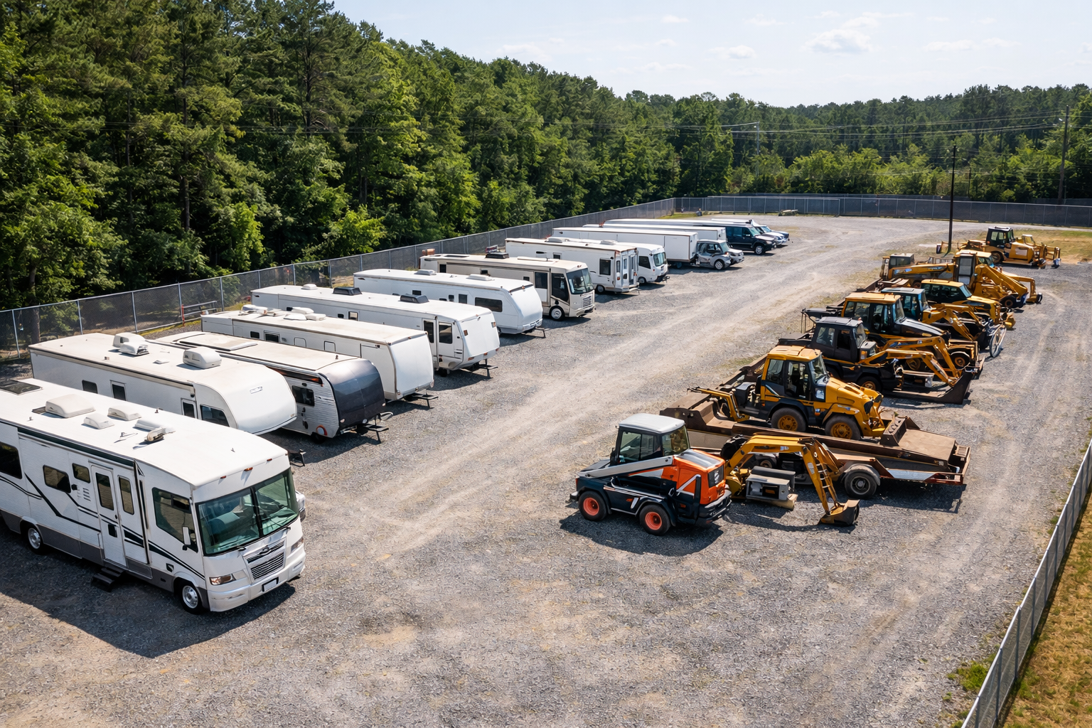 Outdoor RV and equipment storage